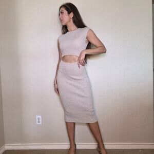 Wilfred free taupe knit cut out